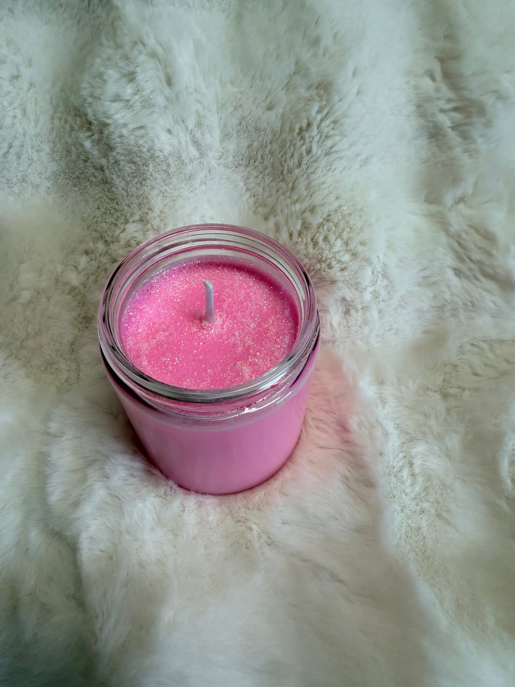 Japanese cherry blossom soy candle with glitter