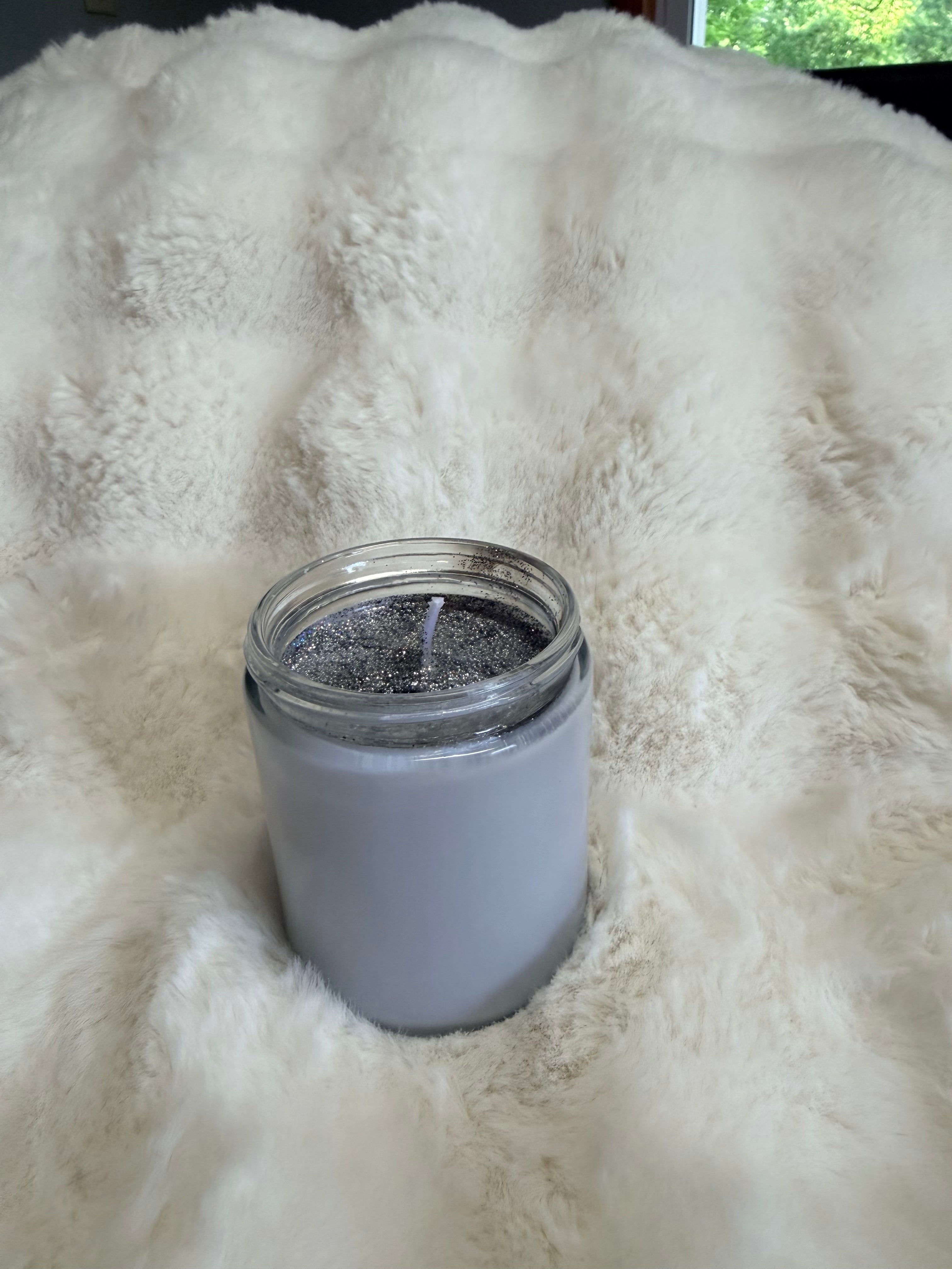 Japanese cherry blossom soy candle with glitter