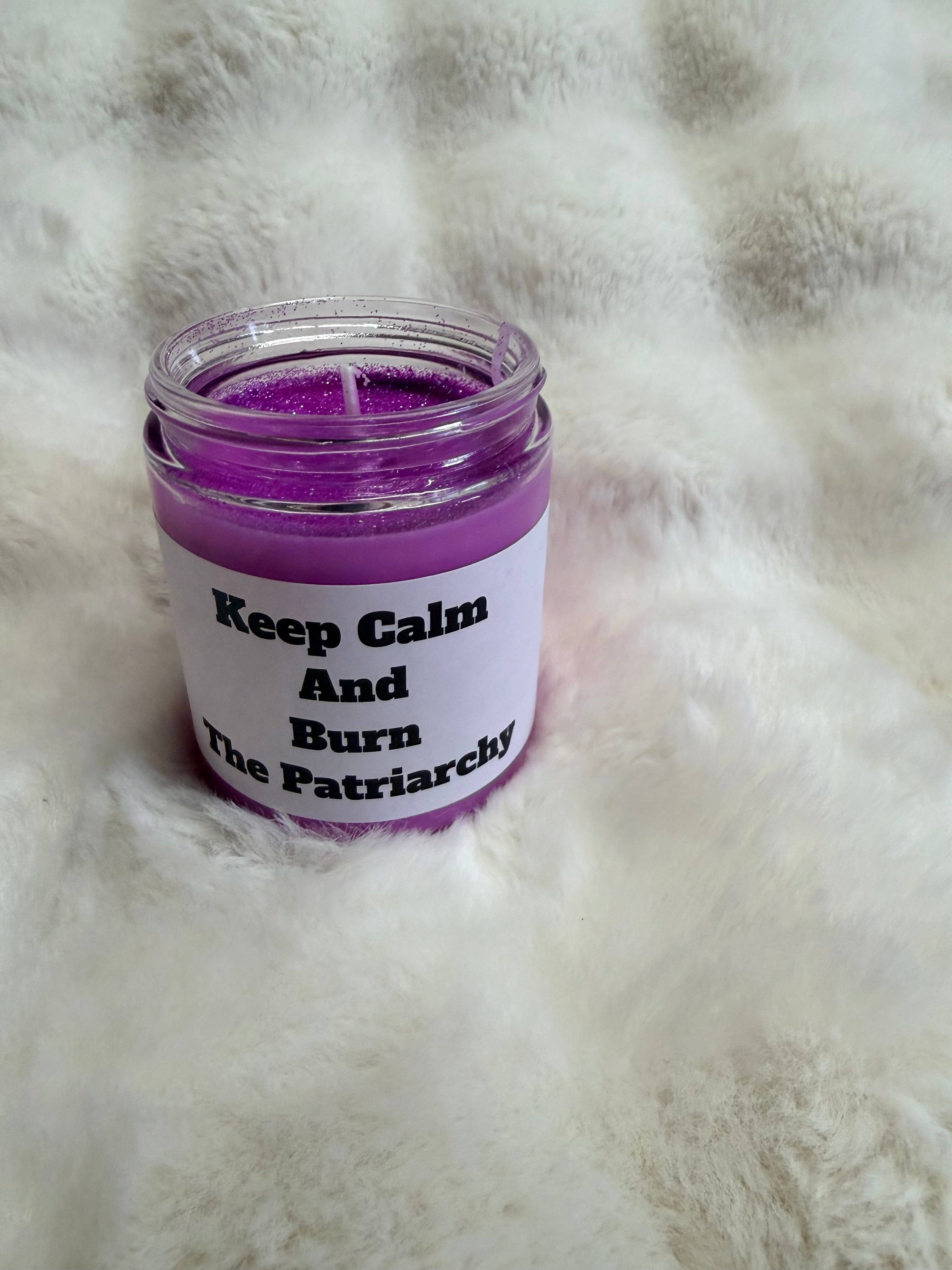 Lavender soy candle with glitter