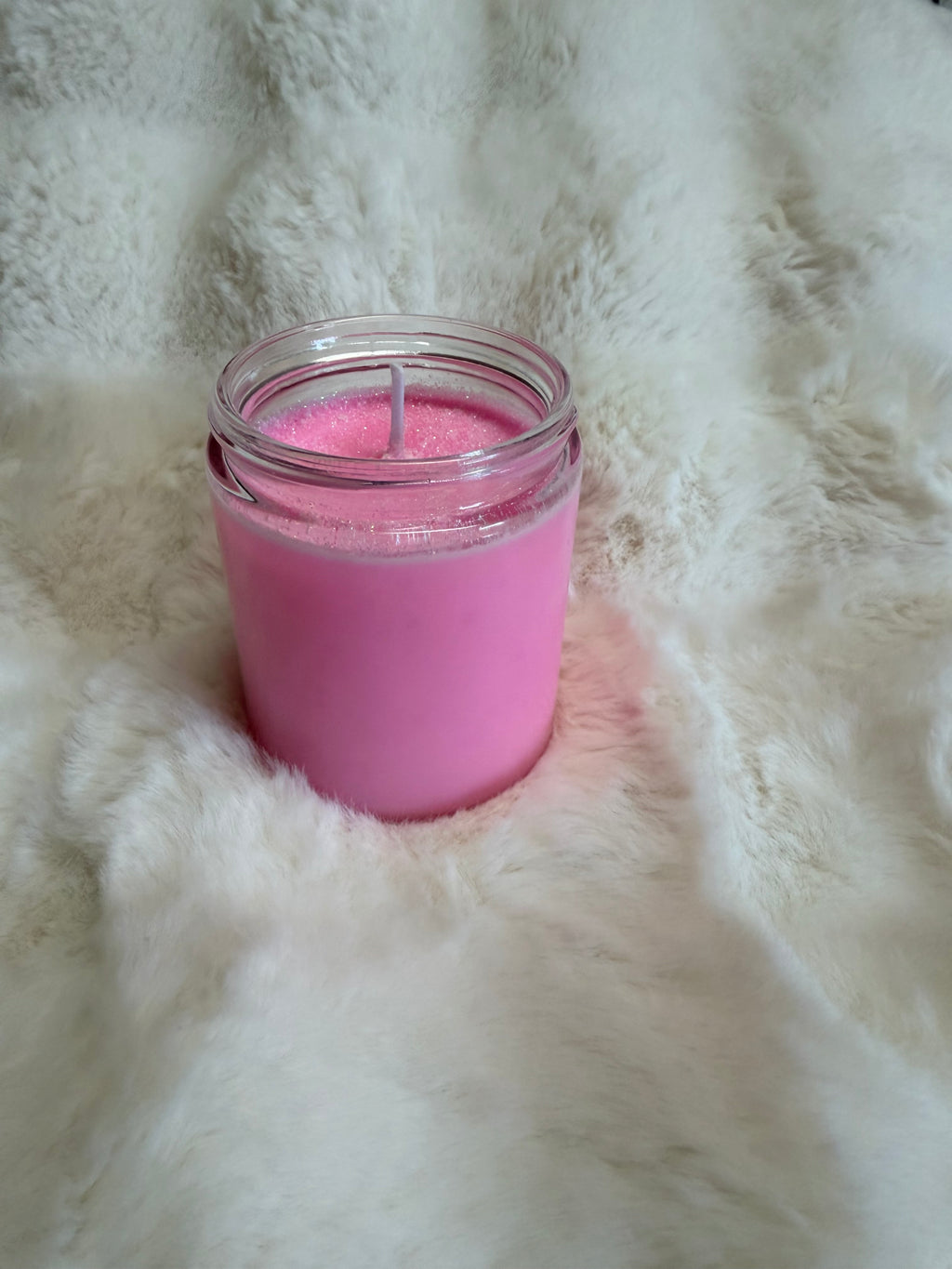 Japanese cherry blossom soy candle with glitter