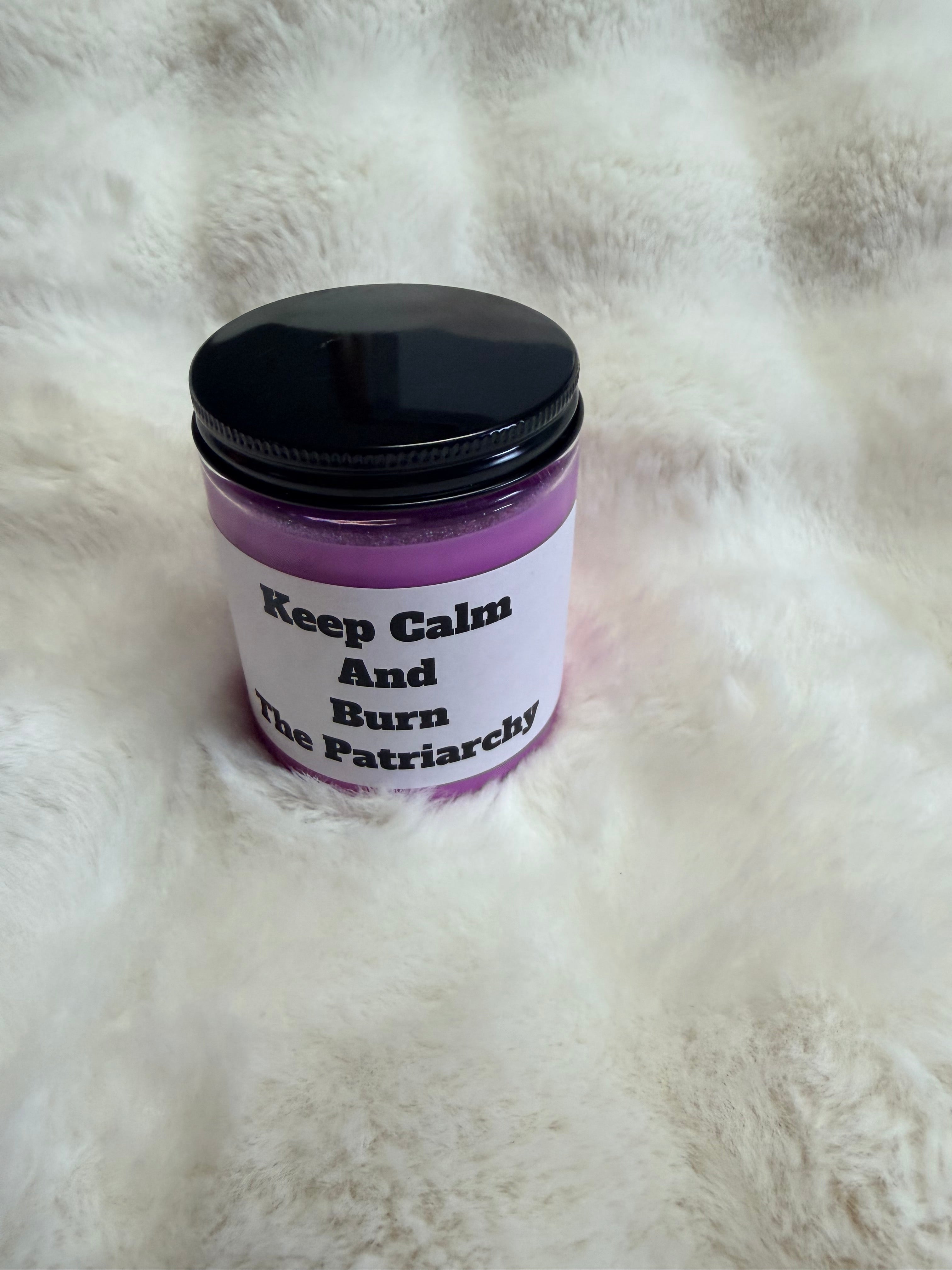 Lavender soy candle with glitter